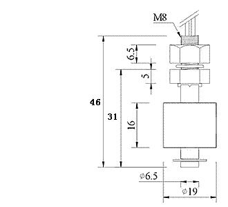 磁性浮子水位开关ZC-PP35I图纸
